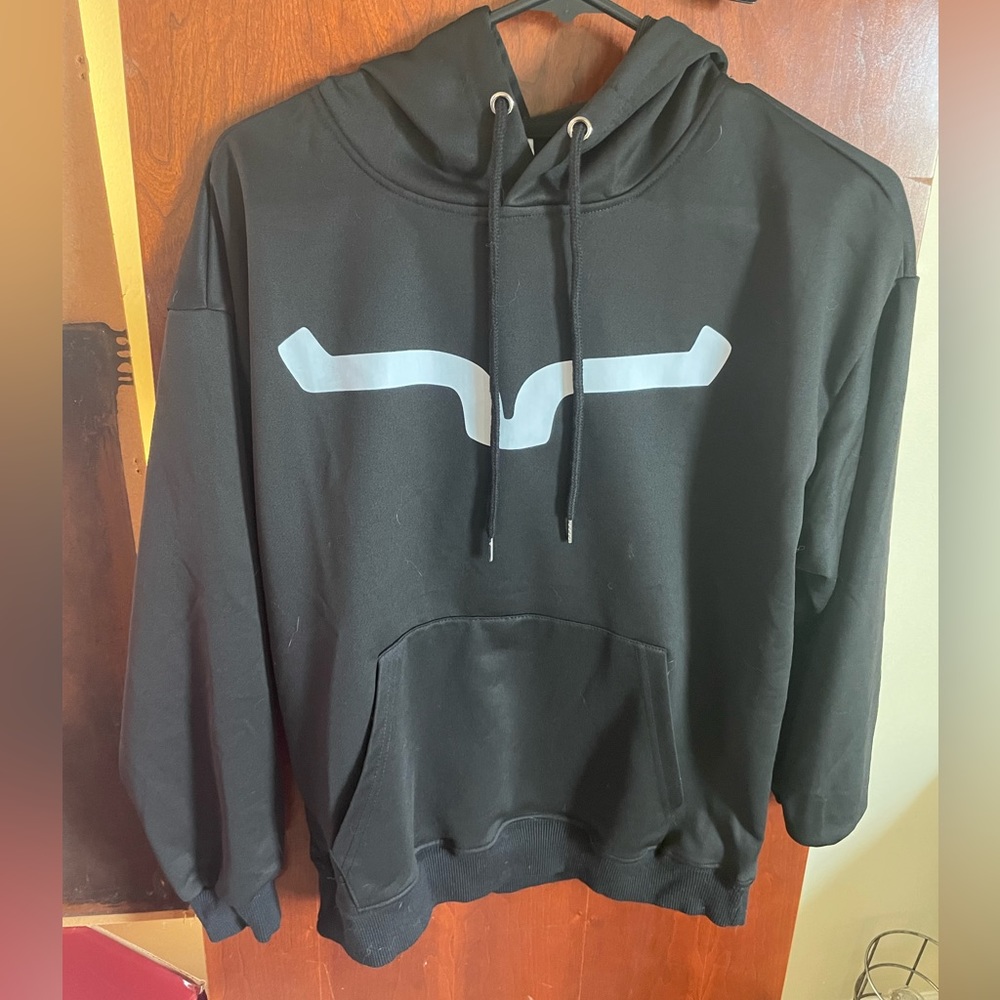 Black thin soft hoodie for kids